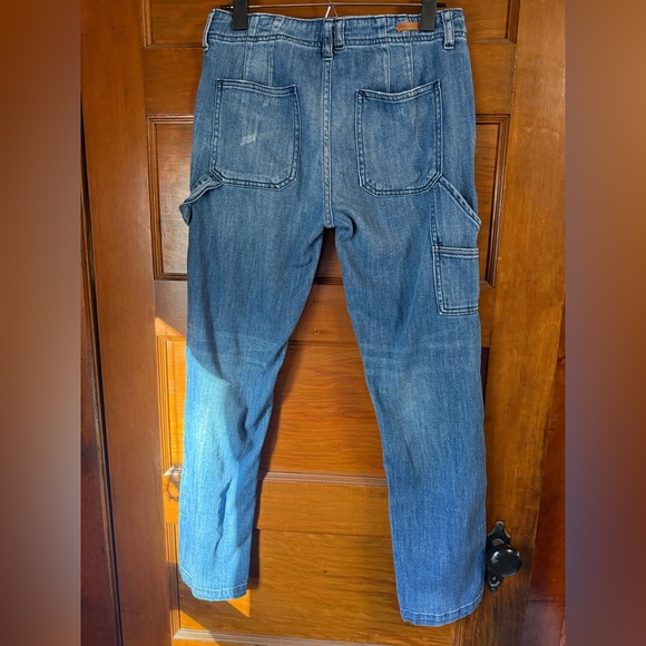 Pilcro Anthropologie Carpenter Relaxed Jeans Demin Sz 26 2 Medium Wash Straight - Picture 12 of 12